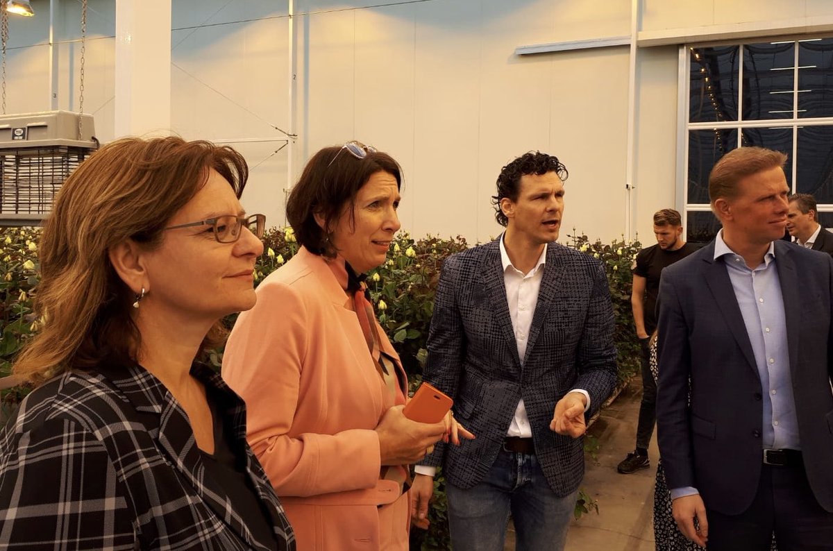 ArneWeverling's tweet photo. Met collega’s @aukjedevries @HelmaLodders en onze medewerkers een inspirerend werkbezoek gehad bij SK Roses en @WorldHortiCentr. Oplossingen gezien voor wereldwijde uitdagingen en natuurlijk ook gesproken over de uitdagingen voor ondernemers mbt duurzaamheid en energie. https://t.co/LvFN6Nh7XS