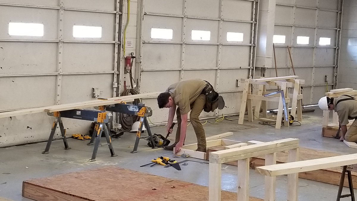 We have started in the carpentry competition!