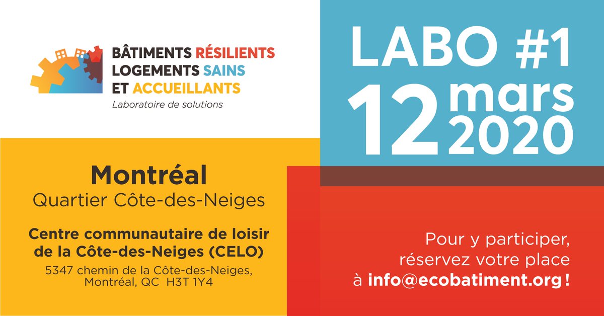 Écobâtiment se prépare à la tenue de son premier laboratoire de solutions! Pour en apprendre davantage sur ce projet, visitez: ecobatiment.org/projets/batime…