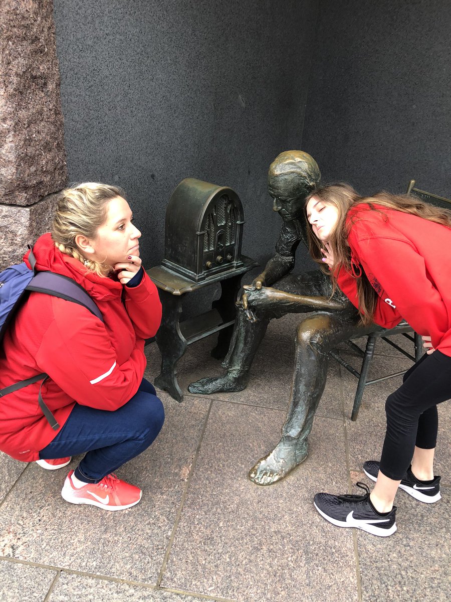 ashlynsricketts's tweet photo. Having some fireside chats to hear FDR’s thoughts and insight during the early 1900s 🔥🤔 @AFMSChargers #ChargingIntoDC #AmericanHistory https://t.co/VKMj305iRl
