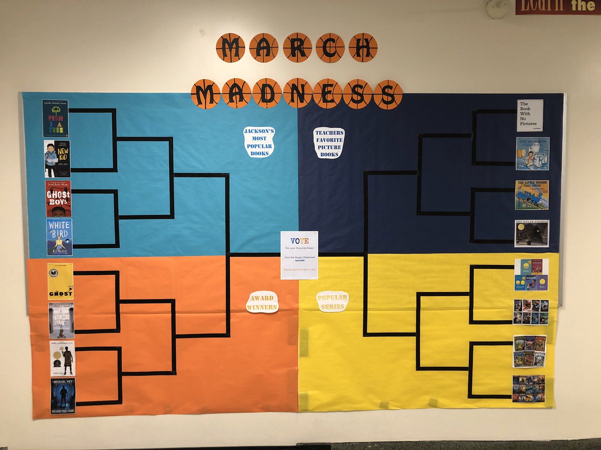 Book Madness is happing NOW! #JAreads <a href="/D45Jackson/">Jackson Middle School</a> <a href="/TamaraJilek/">Tamara Jilek</a> <a href="/asciullo09/">Andrea Ann Sciullo</a>