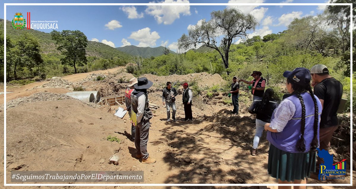 Gadch_Planif's tweet photo. SPD| Secretaría de Planificación del Desarrollo
Realizó  reunión de coordinación  e inspección al proyecto, “Construcción Camino Corso-Pucara-Olopo” en el municipio de Tomina, con la participación del Alcalde y Concejales, proyecto que tiene  una inversión total 5.365.932 #GADCH https://t.co/6ev7usQMay