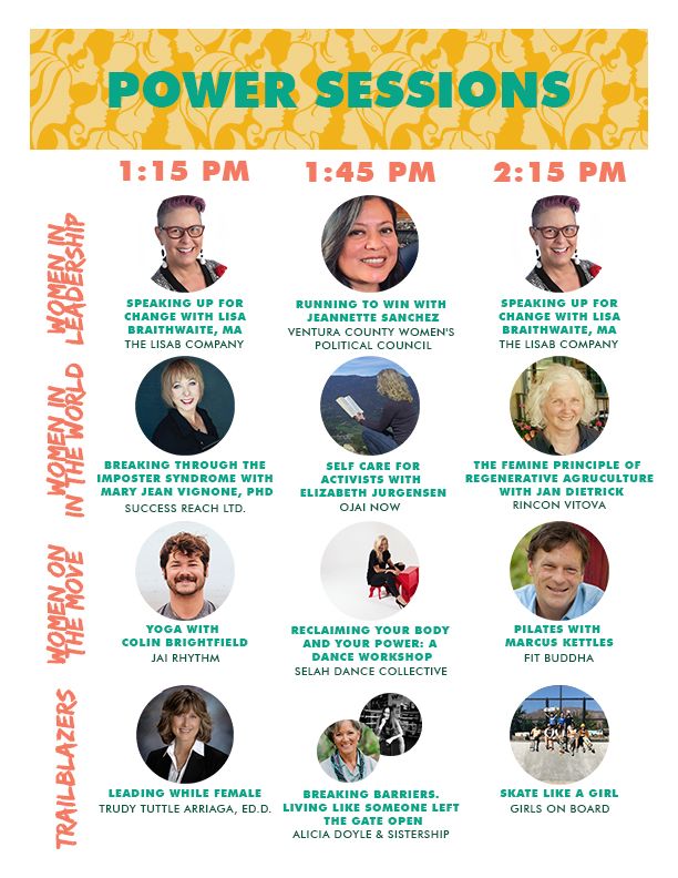 AcornProject_us's tweet photo. Thrilled to announce our power session line up! With 4 themes and 3 time slots, we have something for everyone! Learn more about these impressive sheros and allies @ https://t.co/SqdZgiY3J7 #VCWD2020 #VCWomensDayFestival #womensday2020 #venturalife #venturafest #venturahappenings https://t.co/tpwKUfe0tz