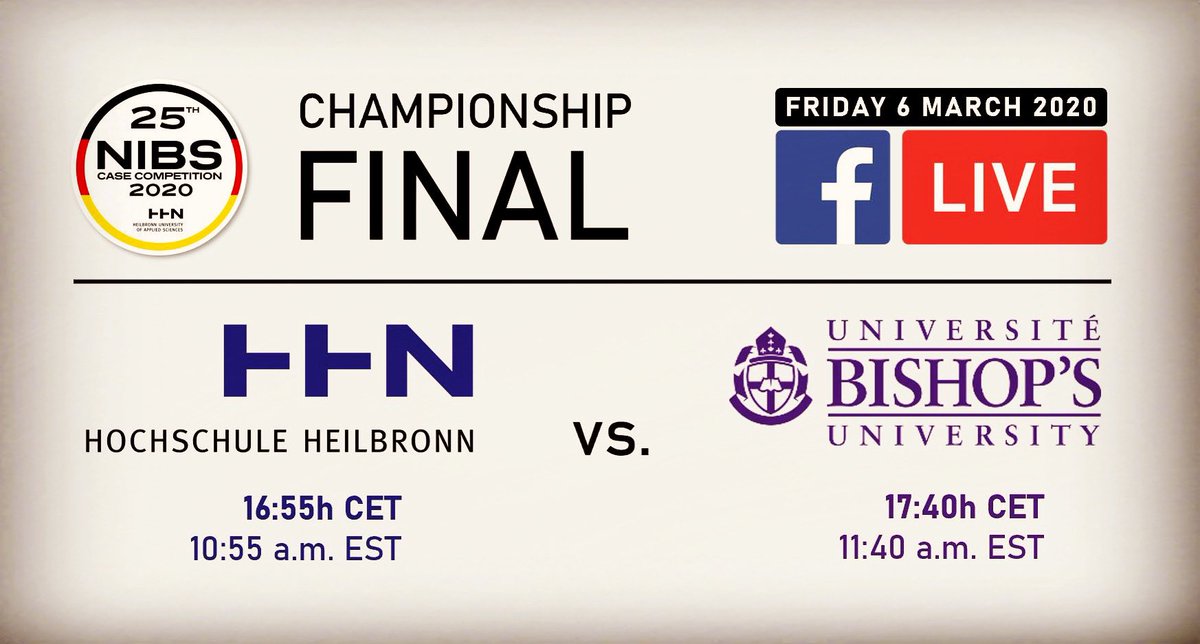 Watch today’s NIBS Championship Final live on our Facebook channel! facebook.com/NIBScase