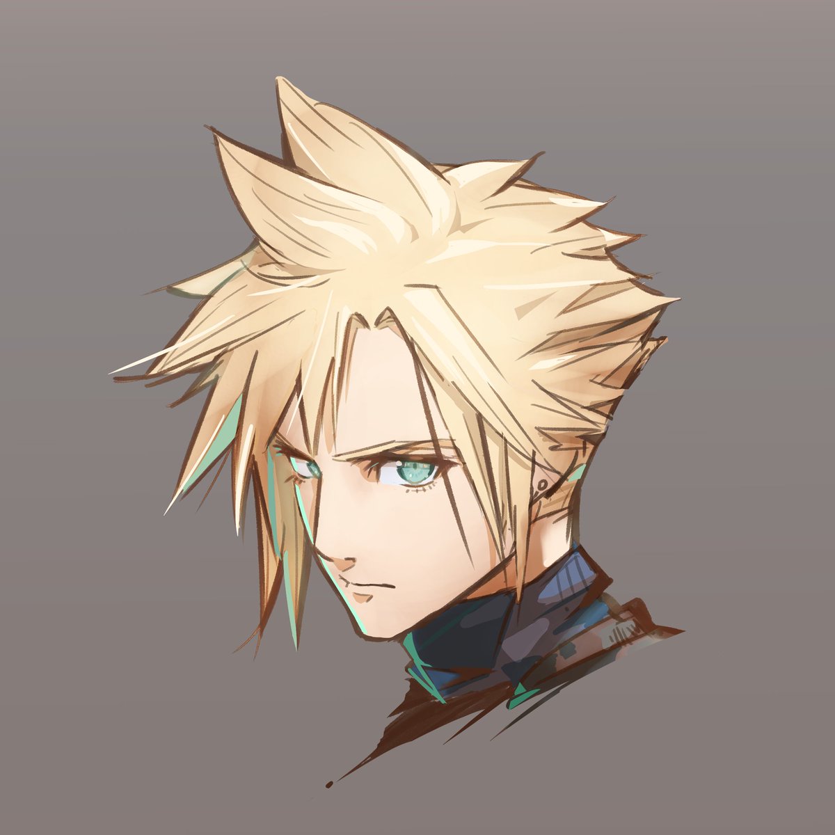 クラウド・ストライフ 「FF7リメイク発売が迫ってきましたねっ楽しみすぎてクラウド描きました!!#FF7」|苡成屋@はらぺこまーちゃんのイラスト