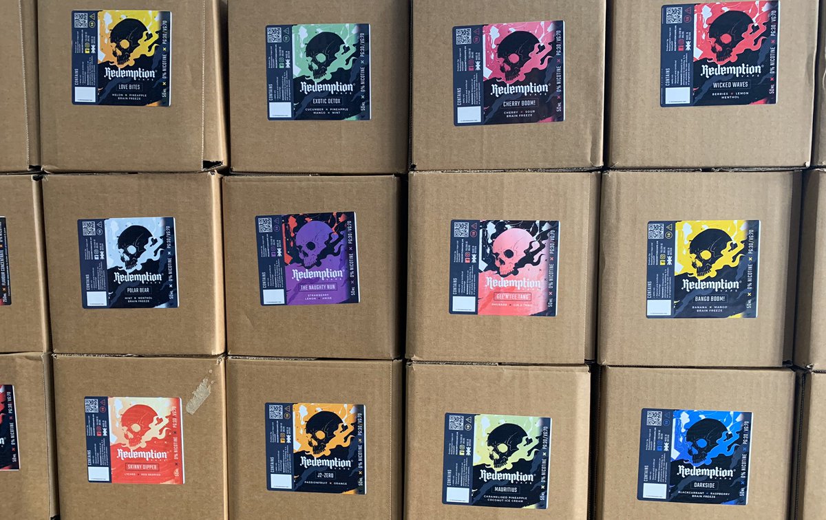 RedemptionVape's tweet photo. We also supply to distributors and wholesalers , for further information and some cracking deals email info@redemptionvape.uk https://t.co/oCLxSlx9Rb https://t.co/TCr2gmib9J