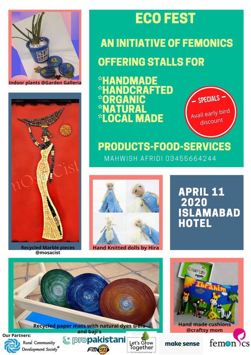 mahwishafridi's tweet photo. #EcoFest-100 Solutions as Sustainable Alternatives to Plastic Pollution, an initiative of @Femonics1 by me and @KalsoomHasnain.
@ClimateChangePK @Illango_WB 
#WomenInClimateChange #StepUpWithFemonics #EthicalShopping #ClimateChange  #EcoFriendly #plasticpollution https://t.co/jXpKUYRnsa