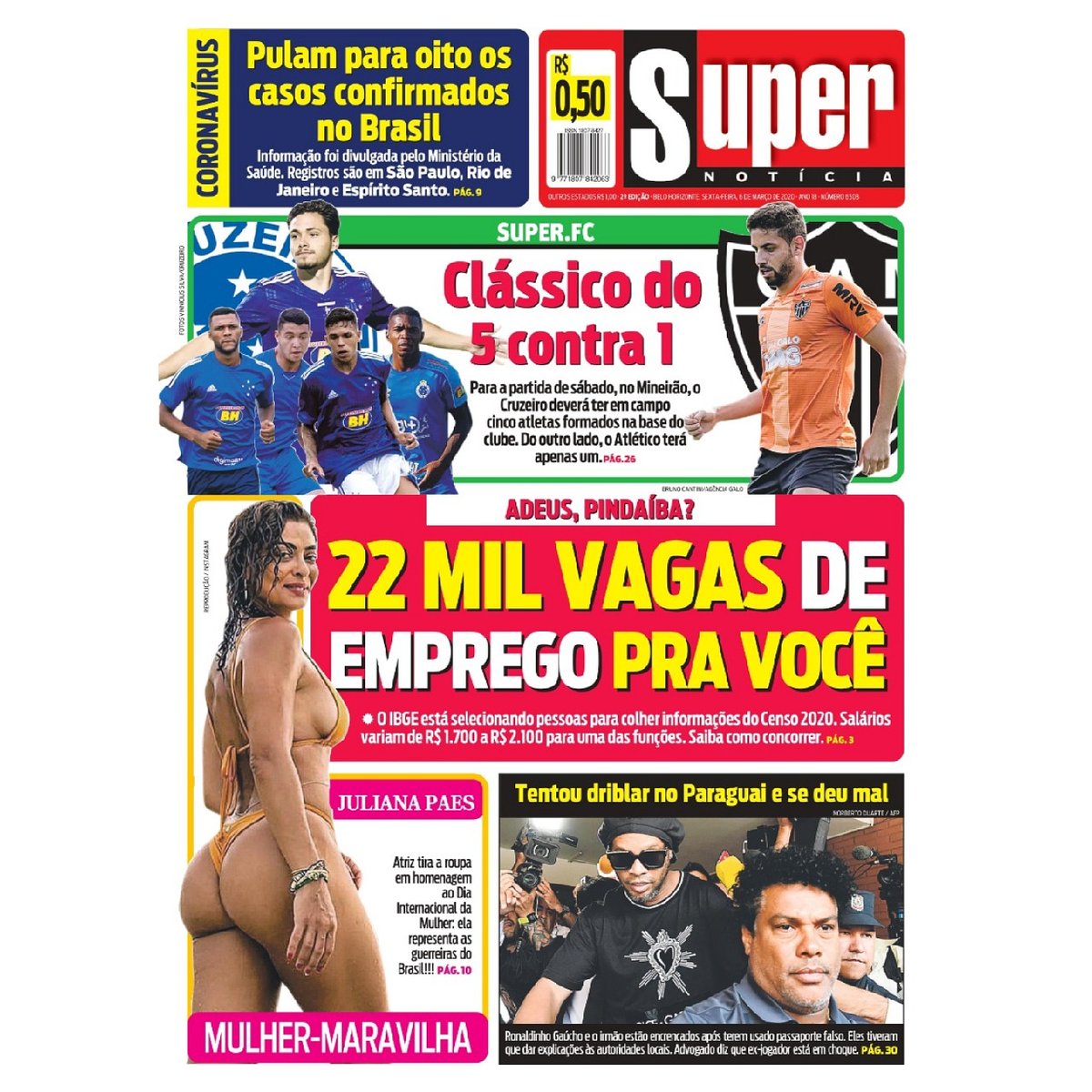 otempo's tweet photo. Bom dia, leitores! Confira a capa do jornal Super Notícia desta sexta-feira (6). Quer ficar mais informado? Então, acesse https://t.co/HedKldKs9P.

#supernoticia #bh #noticias https://t.co/yUtOBt3smi