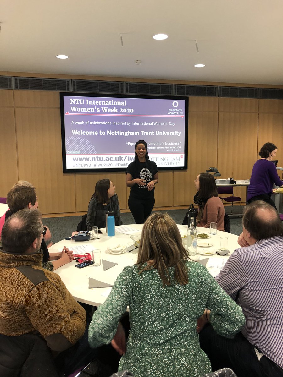 NottmTrentUni's tweet photo. This week NTU have been celebrating International Women’s Week! 👏 Guest speakers have shared their experiences with our staff, students and members of the public ✨ #IWD2020 #NTUIWD https://t.co/BUuwztgzDN