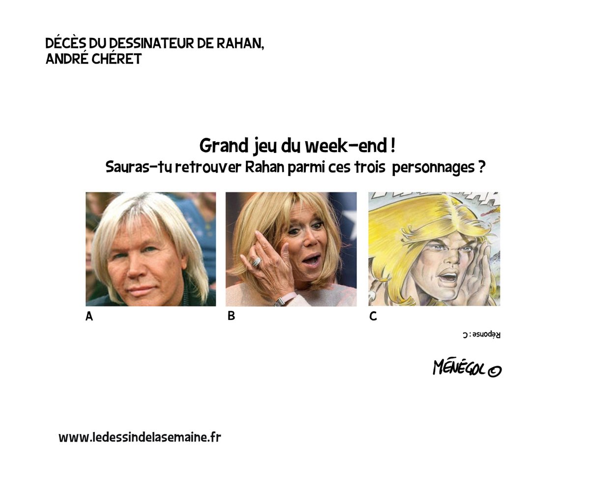 MenegolLeDessin's tweet photo. Décès du dessinateur de #Rahan , #andrecheret https://t.co/kDzqGapqux