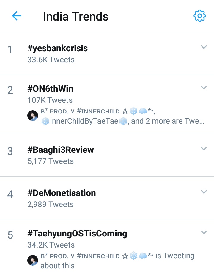 thvxutee's tweet photo. #TaehyungOSTisComing is now trending topic in Philippines, Malaysia, Vietnam, and India after the announcements of Taehyung OST for Itaewon Class. https://t.co/O4ylCTqyKk