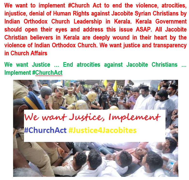 SeenaSanthosh1's tweet photo. Sir, We request court &amp; Govt must examine member's will in each parish church &amp; enforce justice to Jacobites who are majority in each church, Implement #ChurchAct
#SupremeCourt
@scigovin @barandbench @Lawyersclub @CMOKerala @CPIMKerala @KeralaGovernor @rashtrapatibhvn @the_hindu https://t.co/2YjuHDdb1q