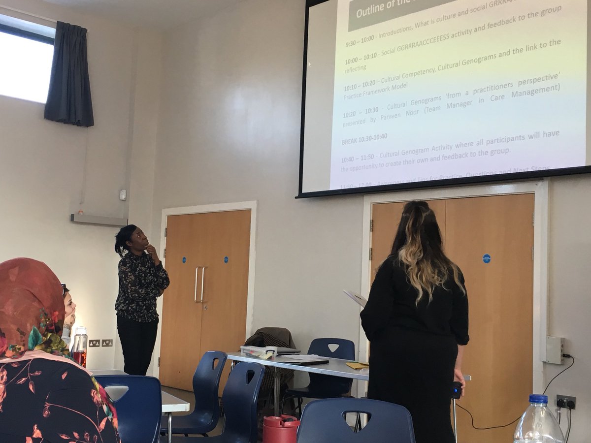 AllisonSollom's tweet photo. Sandwell Children’s Trust care management teams learning about cultural genograms and how their use can improve our intervention for children, lots of knowledge and skills in the room and a great buzz ⁦@SCTpauline⁩ ⁦@SCTcarol⁩ https://t.co/NSuJpVvOTJ