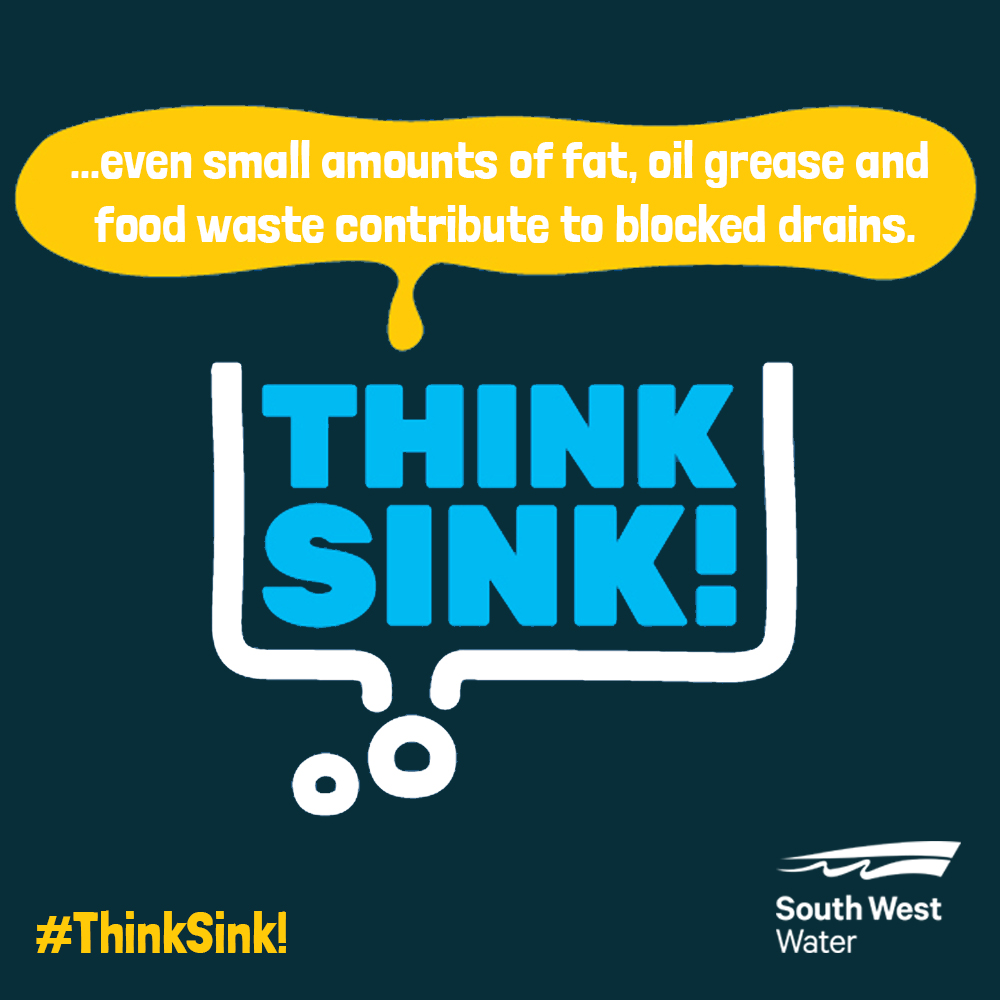 stevedouble's tweet photo. I'm backing @SouthWestWater #ThinkSink campaign - be careful what you wash down your sink! #StAustell #Newquay #Cornwall https://t.co/UURivE80z3
