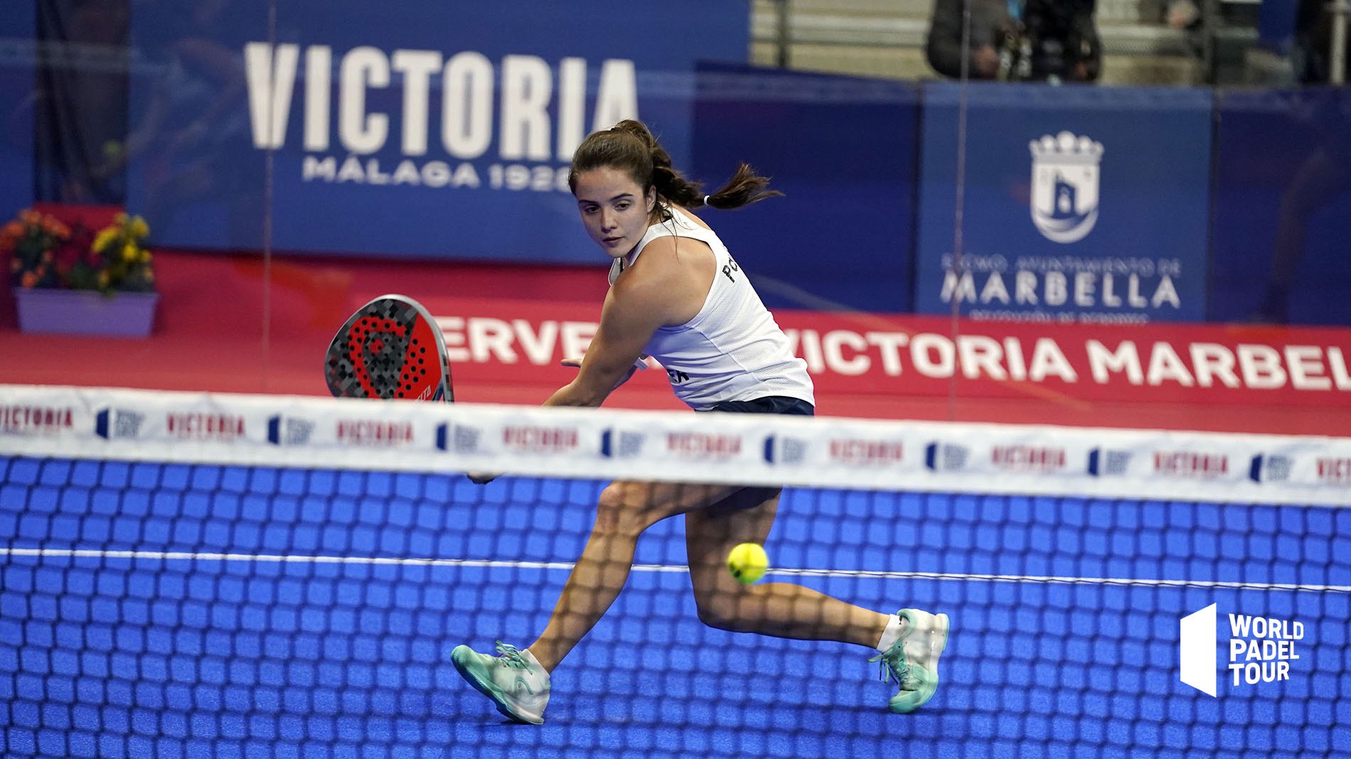 Paula Josemaría während des Viertelfinalspiels. | Foto: World Padel Tour