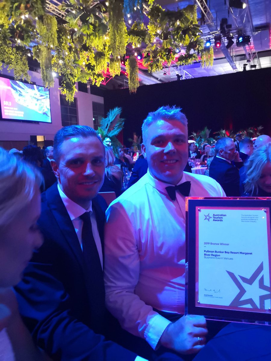 Double trouble! Pullman takes home the Bronze medal for Business Event Venues. What an amazing night it has been representing WA at the national tourism awards 🌟 #QATA19 #pullmanhotels #accorlivelimitless #pullmanbunkerbay
