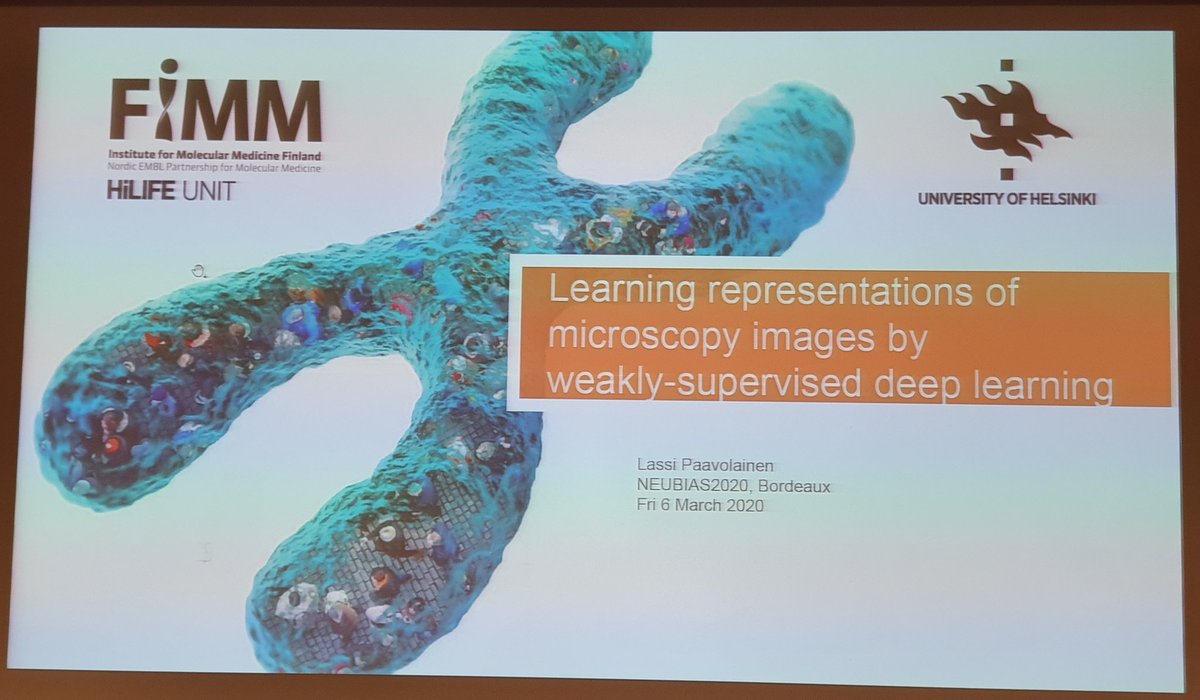martinjones78's tweet photo. .@Lastu21 from @FIMM_UH on using #WeaklySupervisedLearning for learning representations of microscopy images

(Following from https://t.co/2kNUiR0BUr)

#neubiasBordeaux #Neubias https://t.co/BbmWxe9jCA