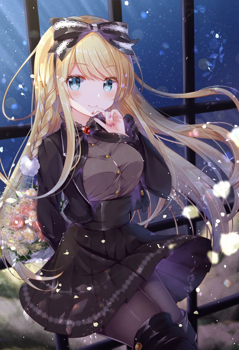「アリスちゃんがこの度V化しました㊗✨✨?
配信がたのしみだ～!是非チェックしてく」|胡麻乃りお🐳✨のイラスト