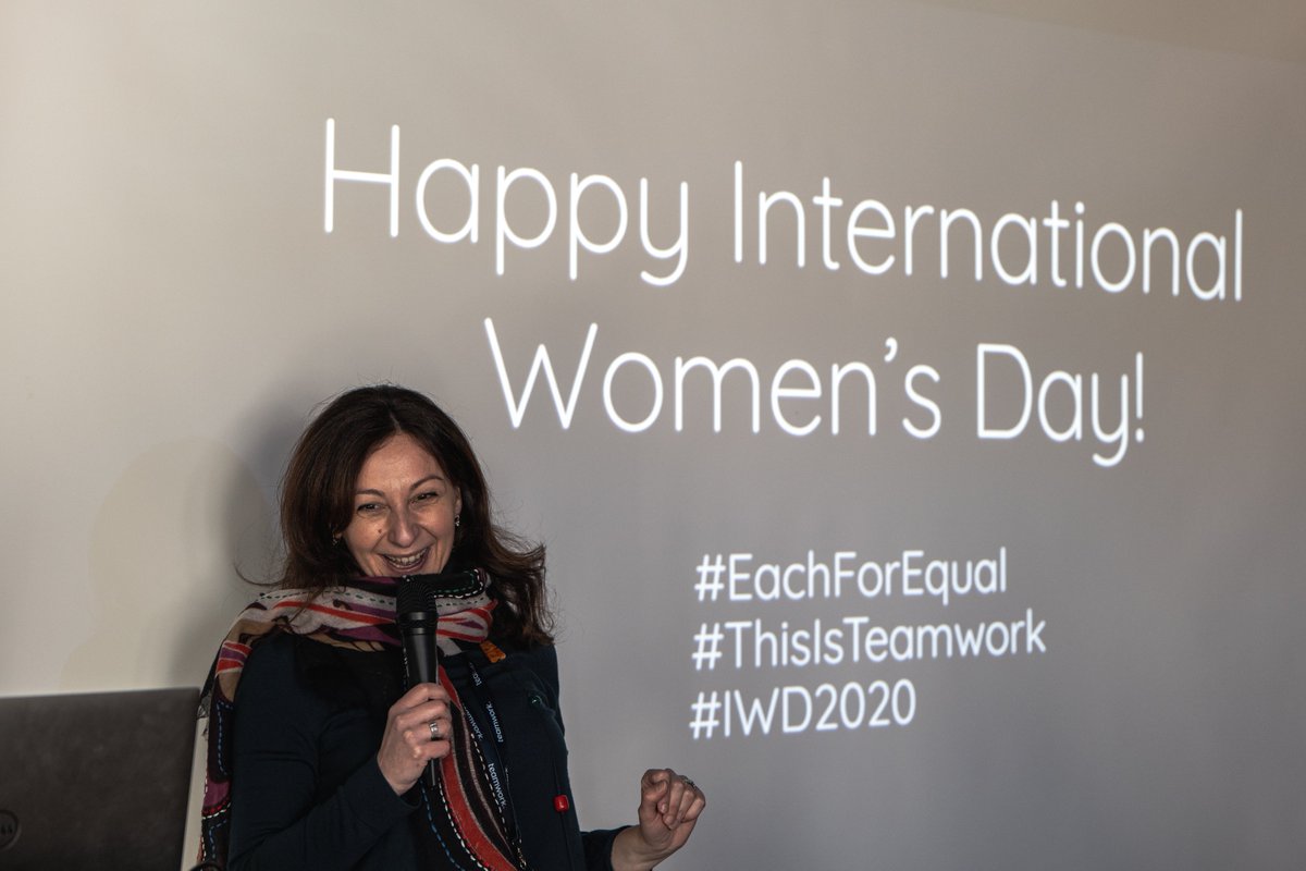 teamworkdotcom's tweet image. This morning our staff gathered in Teamwork Campus One to celebrate #IWD2020. Our Head of Customer Engagement, Eleonora Guagnino, gave an inspiring talk on her career to date and shared her insights with everyone. #EachforEqual #ThisIsTeamwork