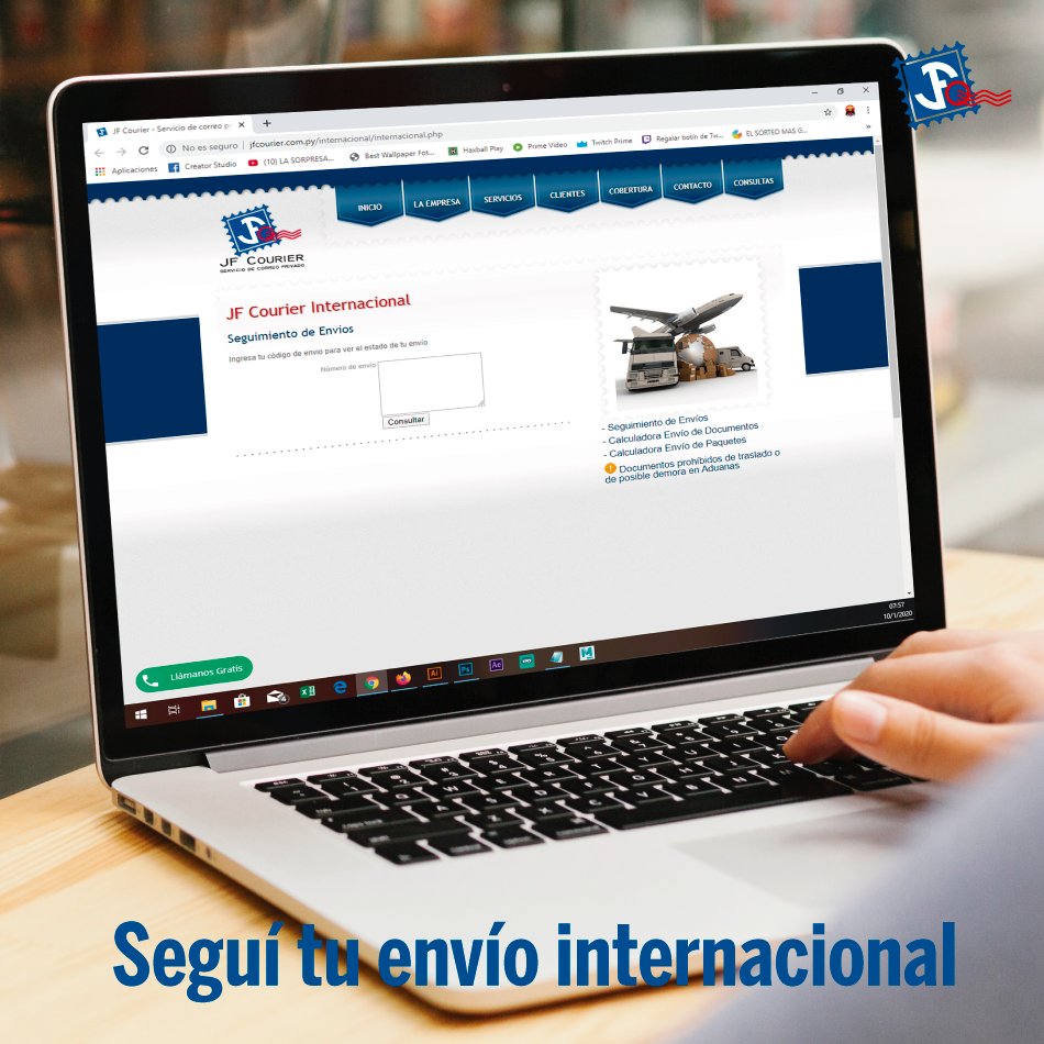 JFCOURIERBOX's tweet photo. Es Viernes, seguí tu envío internacional con solo ingresar el código de envío y listo!!! https://t.co/nc4jMY3Pvi #JFCourier #CorreoPrivado https://t.co/YrTwBAoMNo