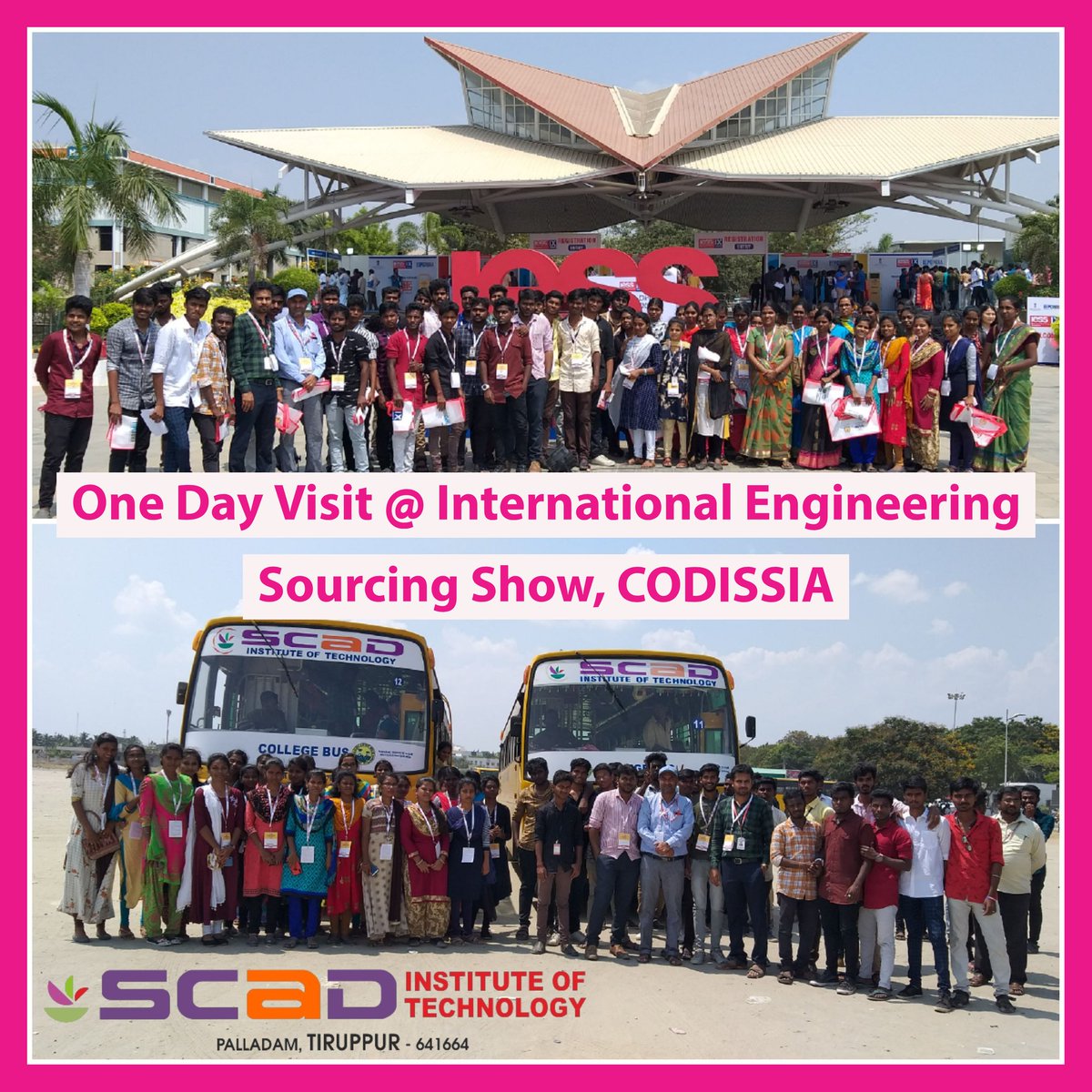 scad_tech's tweet photo. #OneDayVisit   #InternationalEngineeringSourcingShow  #CODISSIA #6thMarch
#SCADIT #SCADInstituteOfTechnology
#TempleOfLearning #SCADGroup #SocialChangeAndDevelopment #AssuredPlacement #ApplicationOrientedLearning #IndustryReadyEngineers #ProductBasedSkillTraining #Coimbatore https://t.co/vi8cvpPxTS