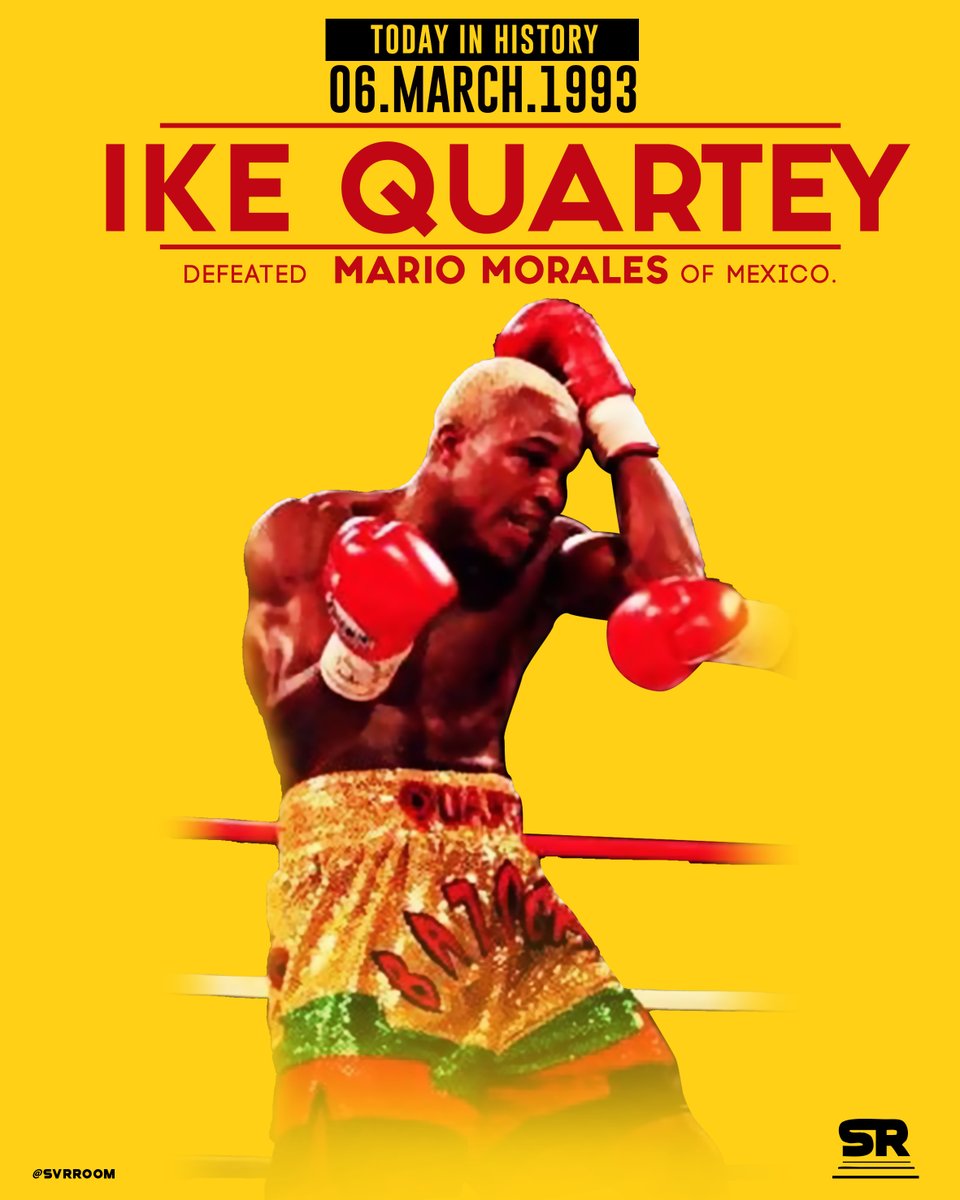 SvrRoom's tweet photo. 🗓️ON THIS DAY | 06.03.1993 | Exactly 27 Years Ago .

Future Welterweight Champion, IKE QUARTEY 🇬🇭  Defeated  Mario Morales of Mexico🇲🇽 By Unanimous Decision At The Palais  Marcel -Cerdan, France🇫🇷 In A Welterweight Contest.

#IndependenceDay https://t.co/gsXxj9EUma