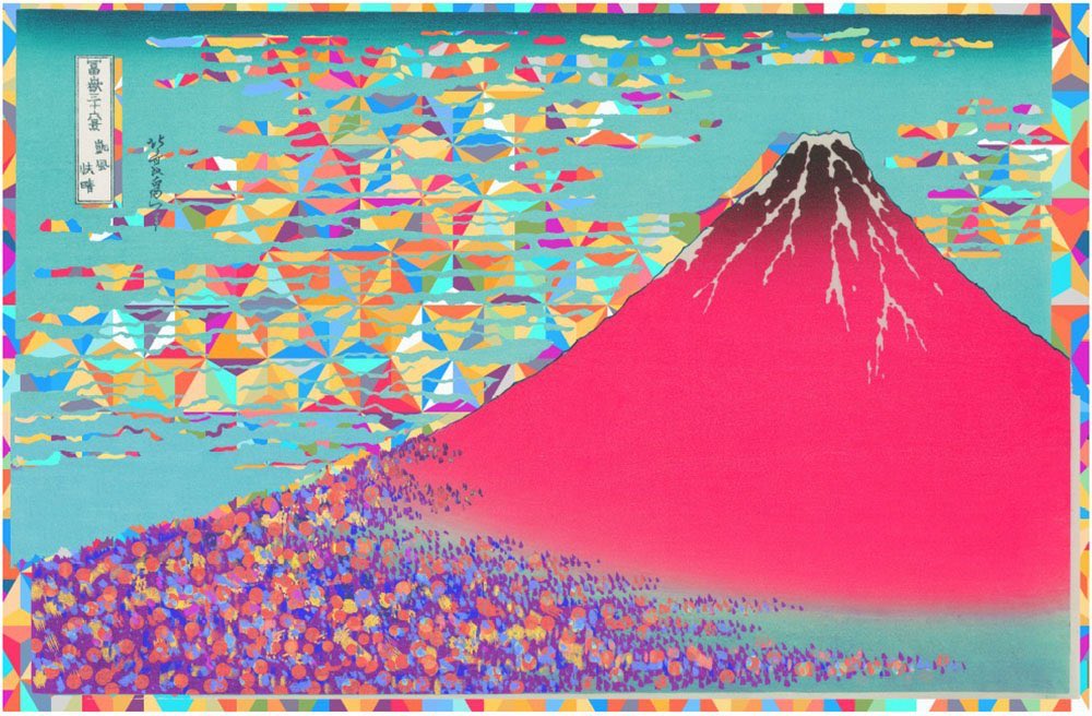 NEO HOKUSAI」 浮世絵師の葛飾北斎の作品を サイケデリック風に表現