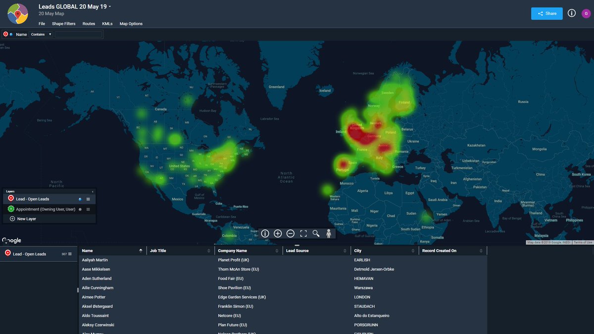 AlistairCEO's tweet photo. It is my favourite day of the week it is #MapFriday as every day is a mapping day. There has never been a better way to organise and work with you data. Remember to check our https://t.co/A6OTnenGYK if your using #MSDyn365, #SugarCRM or #Salesforce https://t.co/GesxvWauZp