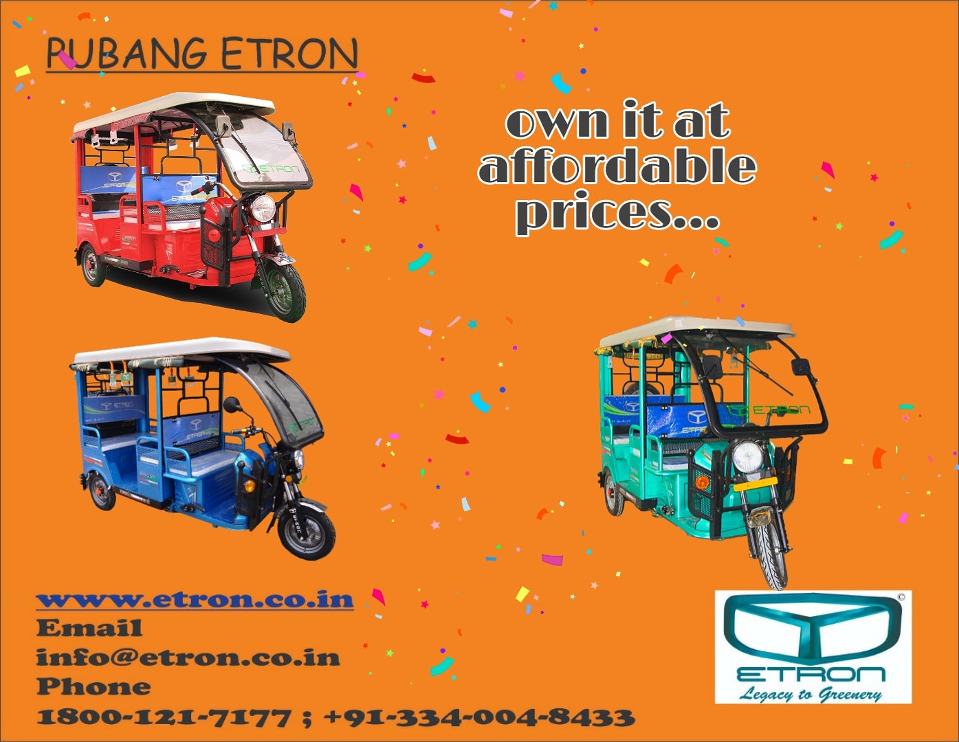 ETRON PUBANG ETRON ELECTRIC MOTOR PVT. LTD. PubangEtron X