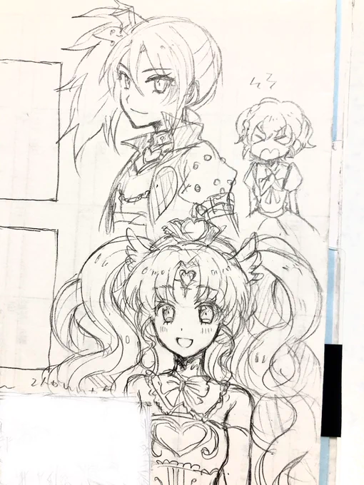 表紙のラフ飽きてプリパラ絵描いてた 