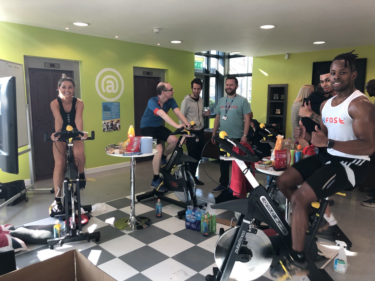 ANSGroup's tweet photo. The last sprint has begun! 🚴♀️ 🚴🏿 And the bar has been lifted, the teams have done so well that the spin target has been lifted to 1200 miles.
We're raising money for @SmartWorksHQ, you can show your support here: https://t.co/ZT6fw3sgwS
#spinforsmartworks https://t.co/uCenfJH1GU