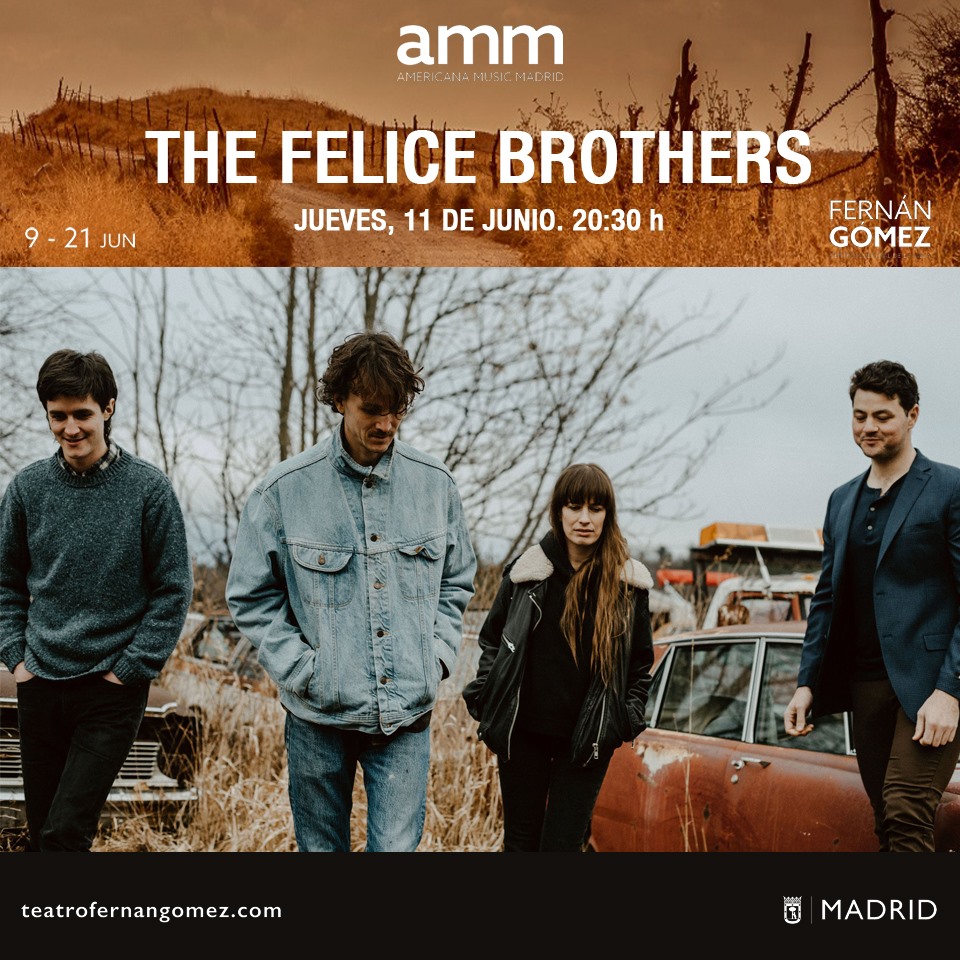 AmericanaMusicM's tweet photo. Pasaron del metro de NY al @RdioCityMusicH1 y el 
@Newportfolkfest, erigiéndose como una de las bandas clave del #folkrock contemporáneo. @felicebrothers estarán en @AmericanaMusicM el 11 de junio con el misticismo heredado de @bobdylan y @TheBand 
#AMM2020 #AmericanaMusicMadrid https://t.co/zcPn3LhaQS
