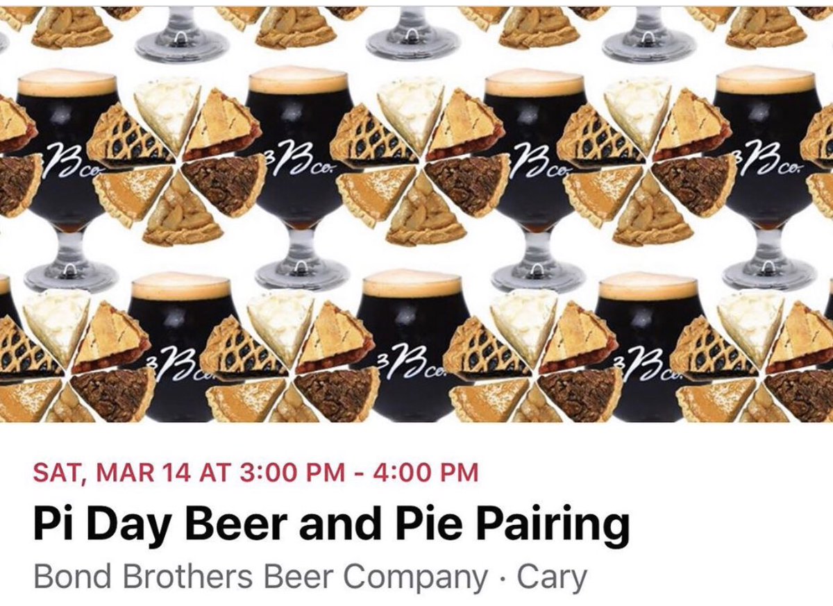 SlicePieCompany's tweet photo. Help us celebrate the endless number π with @BondBrosBeer and plenty of pie! Link in bio.~The Pie Lady https://t.co/XxRvRJIRrD