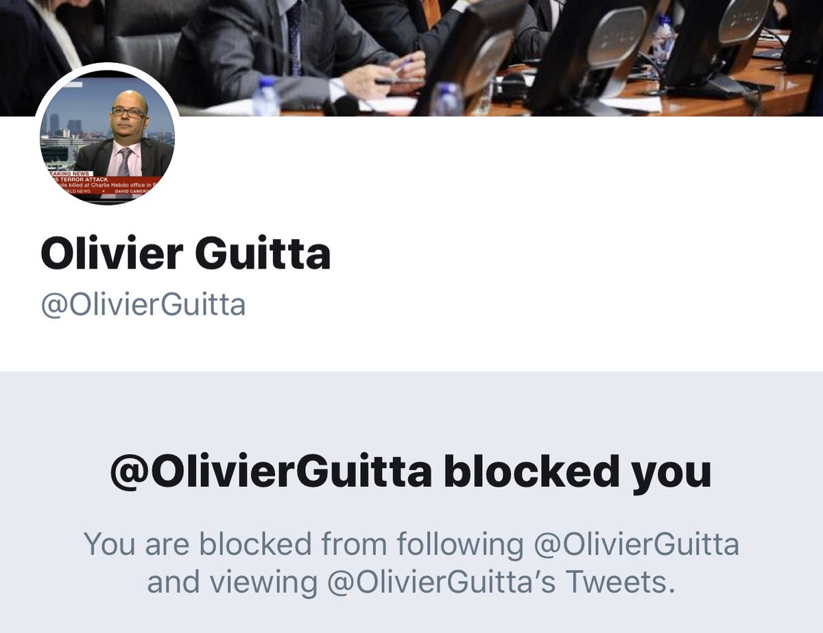 EmirSX's tweet photo. This guy, “Anti Terrorist Expert” (only in Twitter of course). Just said that #Tunisia is “almost if failing state”. When I asked where he gets his definitions, he blocked me.
#ExpertsOfTwitter https://t.co/MzhxcjiRL2