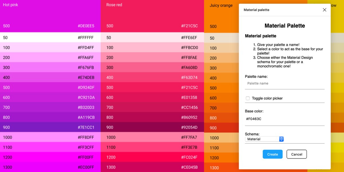 Material palette — Easily create a Material Design/UI Palette! Saves time for those of us who enjoy the material approach of handling palettes. Select between 3 available schemas: > Material – The actual Material design palette schema found in…
figma.com/c/plugin/79976…
