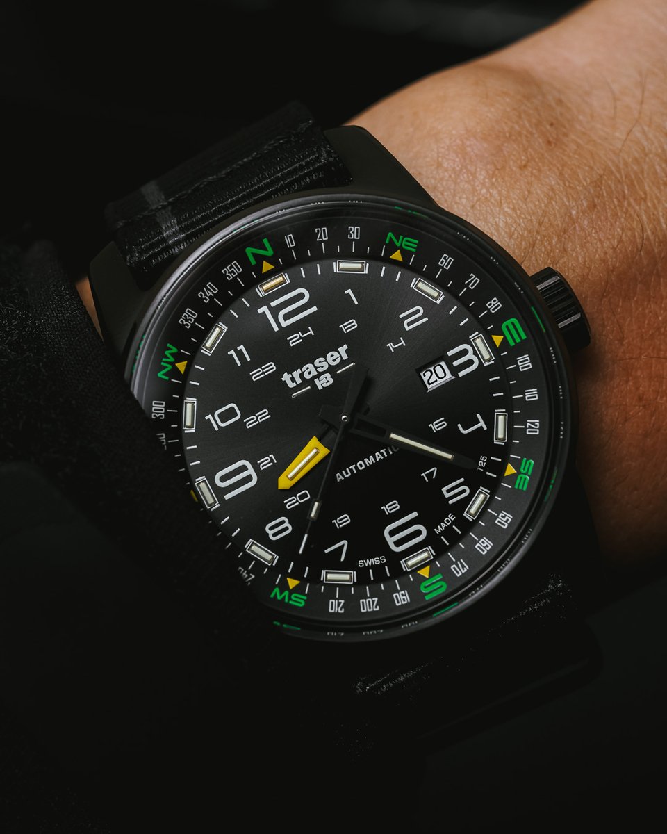Our traser watches have got you covered. Look down day or night and you'll know exactly where you're supposed to be. The P68 Pathfinder can get you there. #p68pathfinder #swisswatches #theoriginal 
.
#illumination #swissmade #adventure #watchaddict #traserwatches #urbanstyle