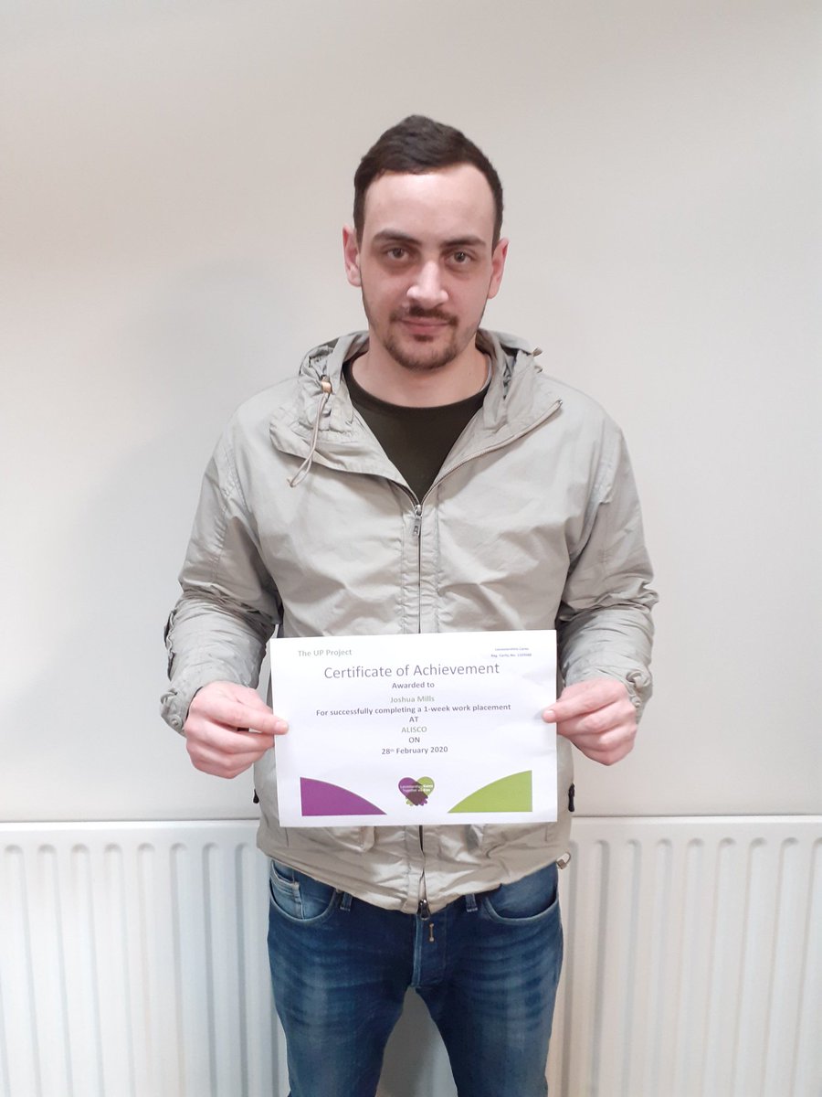 LeicsCares's tweet photo. Well Done to our most recent Up-Particpant for securing himself fulltime employment having completed his unpaid workplacement. #UpProject #WorkingTogether #CreatingBrightFutures #hardworkpaysoff @VR_Network @LeicsPCC @FightBach https://t.co/AqsoMmYXBI