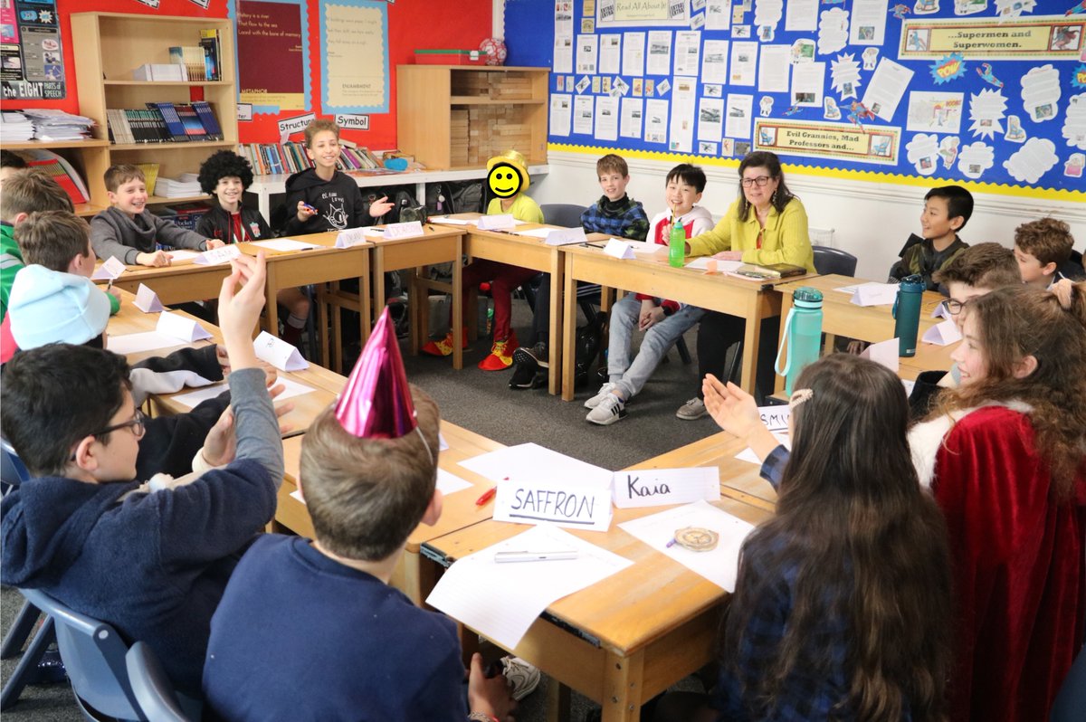 stchrishove's tweet photo. It's always a pleasure to welcome back #Brighton #Hove author and former St C's parent @nickysingerwrit for #WorldBookDay #WorldBookDayUK. Here she is leading a #CreativeWriting workshop with some of our older children. #NickySinger #TheSurvivalGame #FeatherBoy https://t.co/RNfaIji9Ev