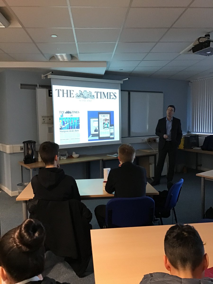 BroughtonWorks's tweet photo. Some keen students at the BroWorks Breakfast this morning learning all about jobs in Journalism @magnusllewellin @thetimesscot #brilliantbroughton https://t.co/JpuemVViEp