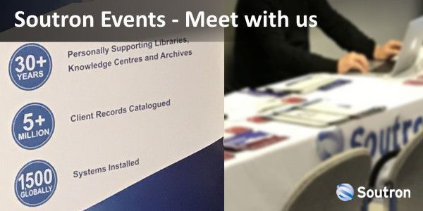 Soutron's tweet photo. Planning to upgrade your corporate / special library, archive or records management systems in 2020?
2 weeks today until the CILIP LMS Suppliers Spring Showcase in London!
Fri 20th March. Register for Free:
https://t.co/jDBGbxGkri
#CILIPLMS
@CILIPEvents
#SetYourKnowledgeFree https://t.co/3h12jbwU7d