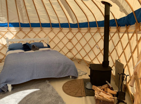 Pretty yurts sleeping up to 5 at West Kellow organic farm in Cornwall from just £70 per night! bit.ly/2VPvIo5 #glamping #glampingcornwall #Cornwall