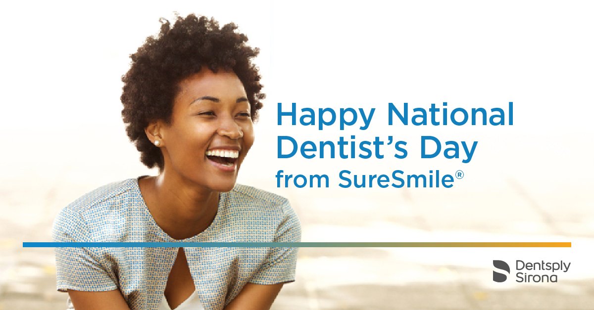 suresmile's tweet photo. Happy #NationalDentistsDay 
Today we thank and celebrate our #SureSmile customers who are helping to brighten the world with healthy smiles each and every day. https://t.co/FYXtKTGXHI