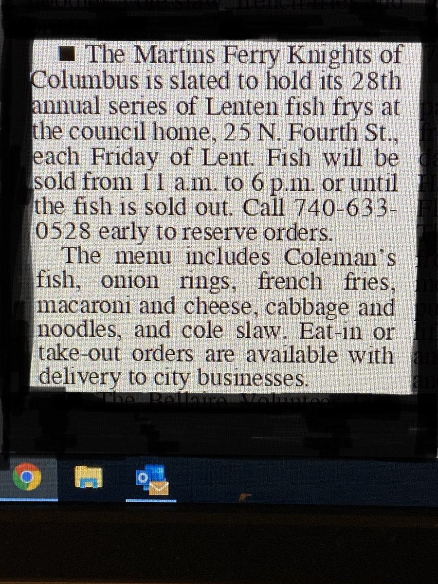 Lenten fish fry