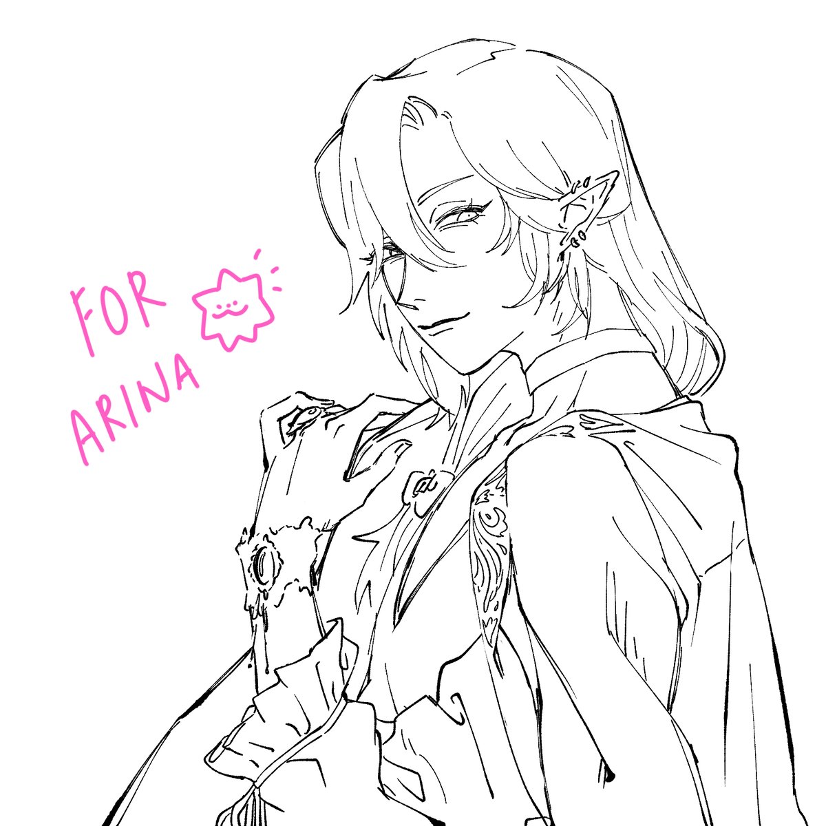 Merendir for @bananacatlah !! ❣️? thank you for the ko-fi comm!! 

ur boy is very pretty...hehe... 