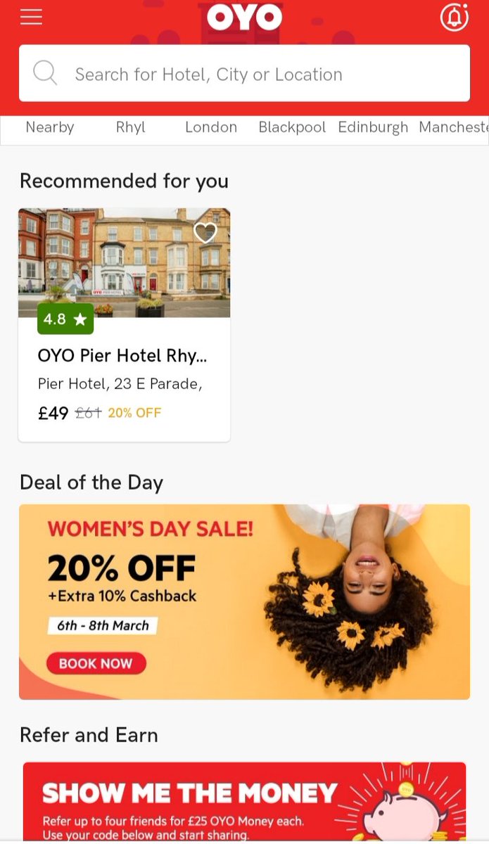 PierHotelRhyl's tweet photo. #WomensDay book via the #OYOUK app to claim your #Discounts #specialoffers #RhylCUSoon #RhylCUSoon https://t.co/3nB0aKqukm https://t.co/eEBIXAUcDv