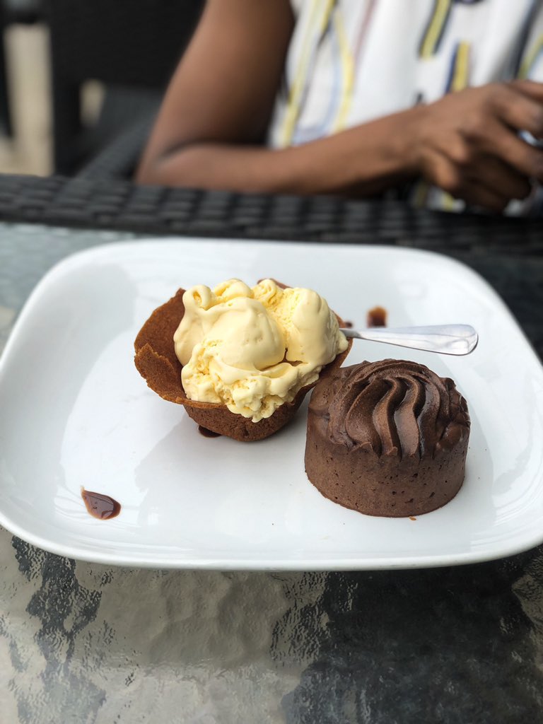 Blu CabanaMabushiFettuccini Alfredo - N3500Chocolate fondant- N2400Pina colada- N1950Honestly, it was really good! I used to not like blu cabanna, havent been here in like 4 years..Full review and Menu on IG: Pamsfoodtour