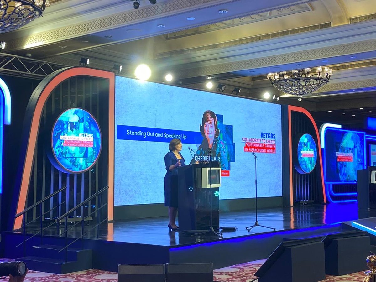 ritzingh's tweet photo. Women have the power to change the world. They are not only entrepreneurs but pioneers &amp; change makers. #CherieBlair from ⁦@CherieBlairFndn⁩ talks how India needs to empower women! #ETGBS ⁦@ET_GBS⁩ https://t.co/rPMSfaUlaV