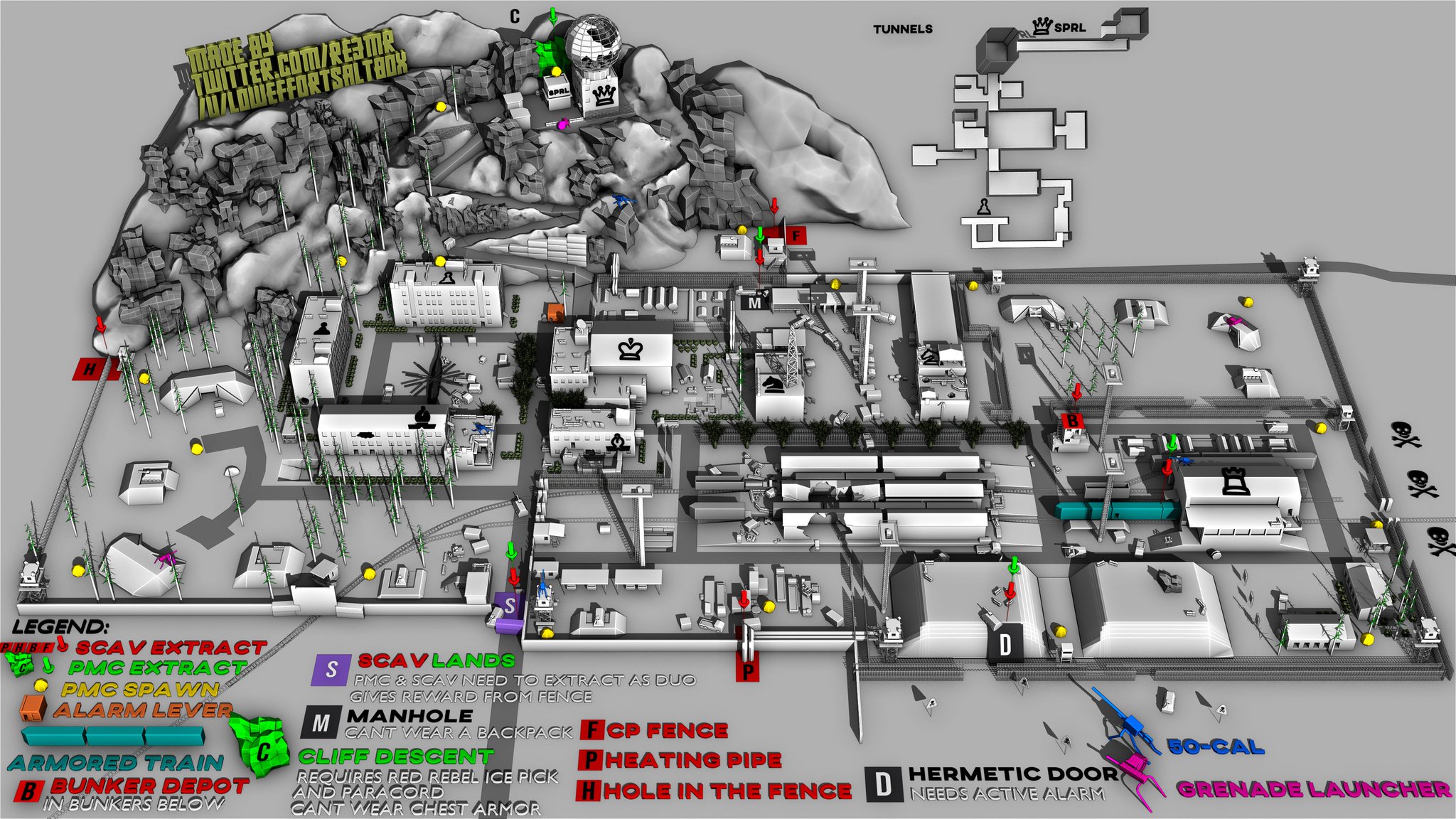 Карта резерв тарков выходы