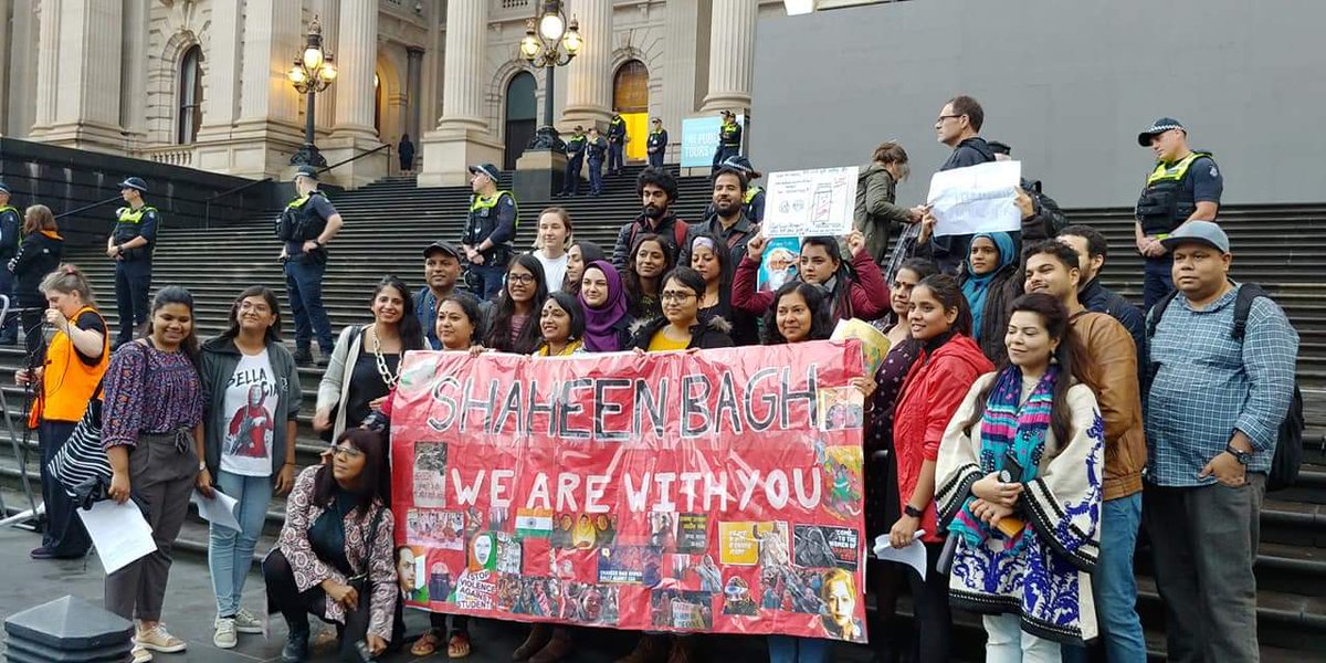Jyotsnabusybody's tweet photo. International women's day is impossible to celebrate without Shaheen Bagh's presence.Reassuring to see people coming together in Melbourne for such an important cause
#WomenofShaheenBagh #MelbourneforShaheenBagh 
#InternationalWomensDay2020
@Mel_solidarity @MHaroon @AustraliansI https://t.co/RUnLIlvzmk