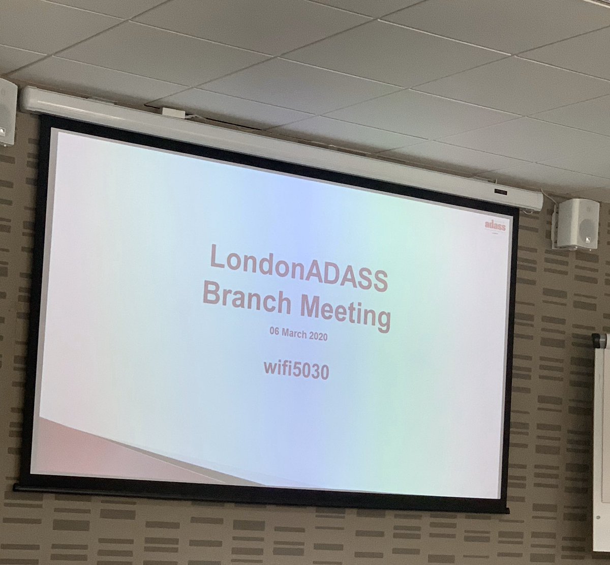 Attending my first ADASS branch meeting since returning to London this month, starting off with inspiring words from <a href="/1adass/">ADASS</a> President Julie Ogley